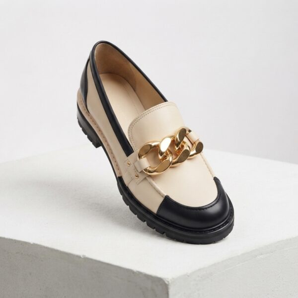Two-Tone Chain Loafer